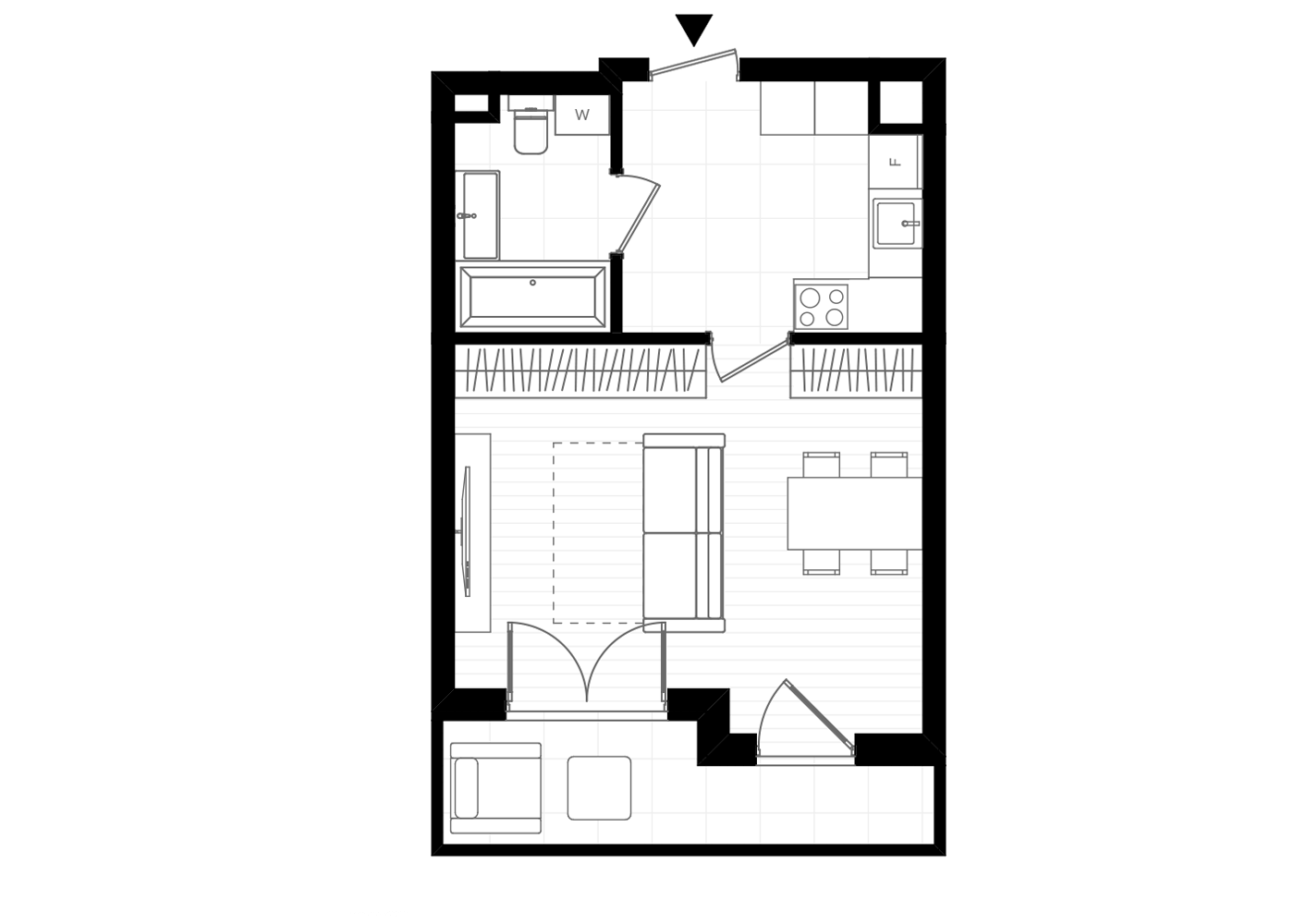 Transformacja kawalerki na poznańskich JeżycachPrzed 