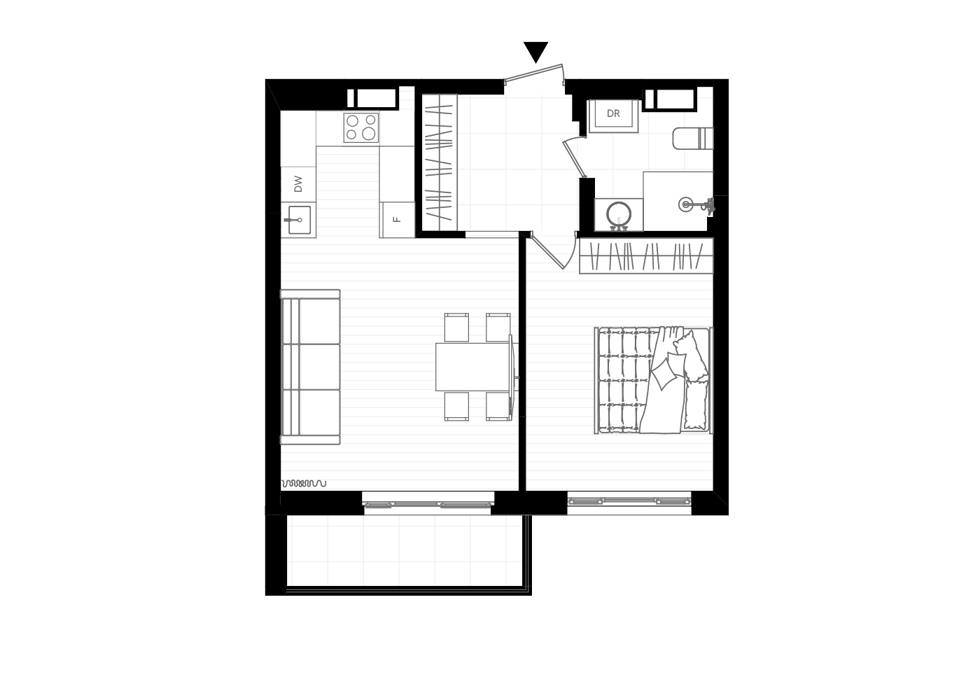 Dwie garderoby w małym mieszkaniuPrzed 