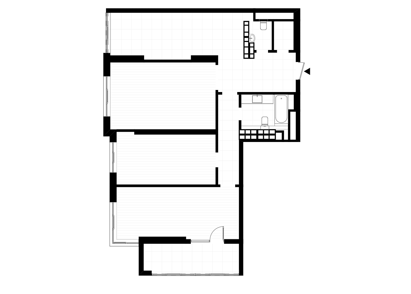 Przebudowa mieszkania w WarszawiePrzed 