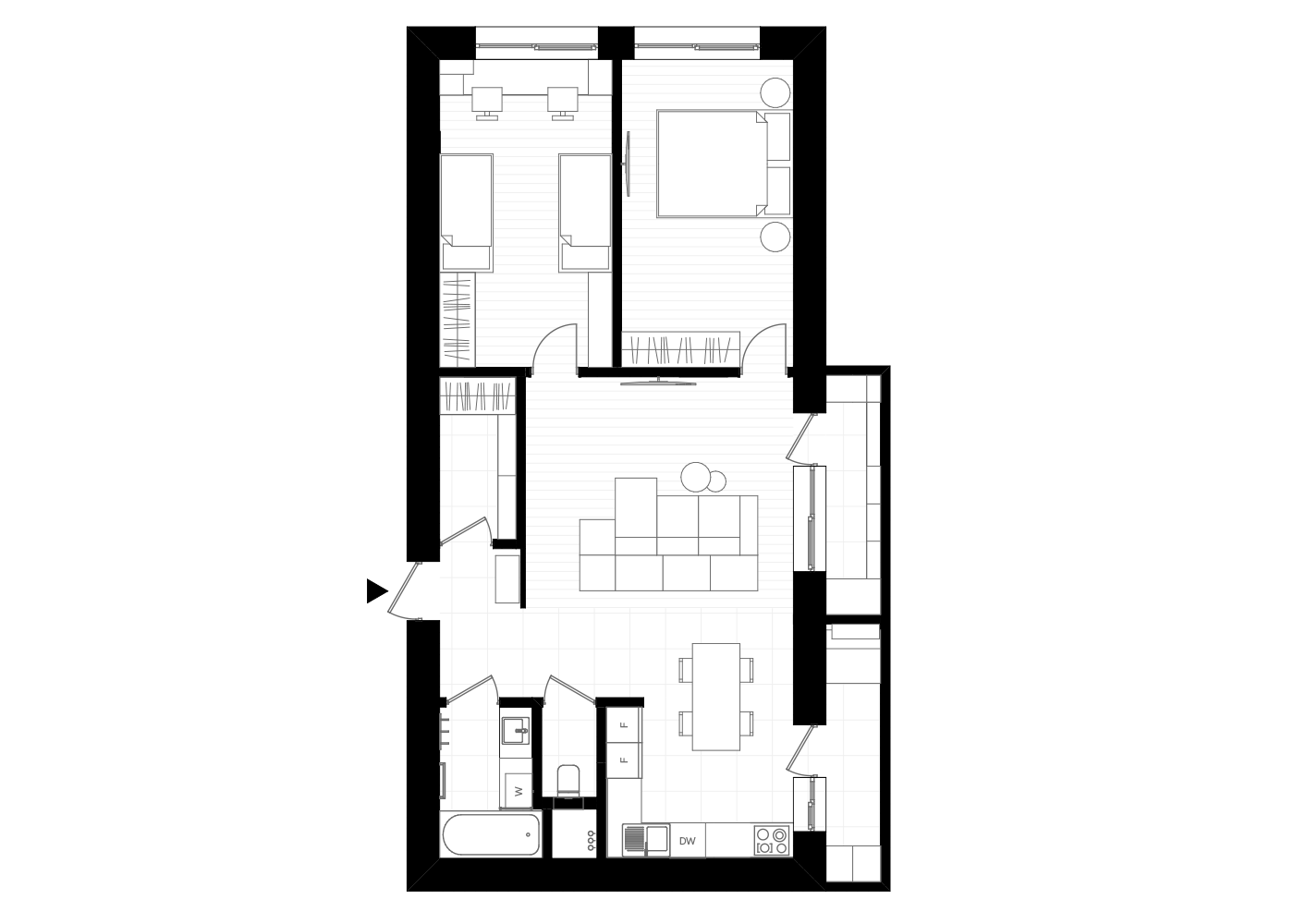 Nowoczesność i funkcjonalność w mieszkaniu z okresu PRLPrzed 