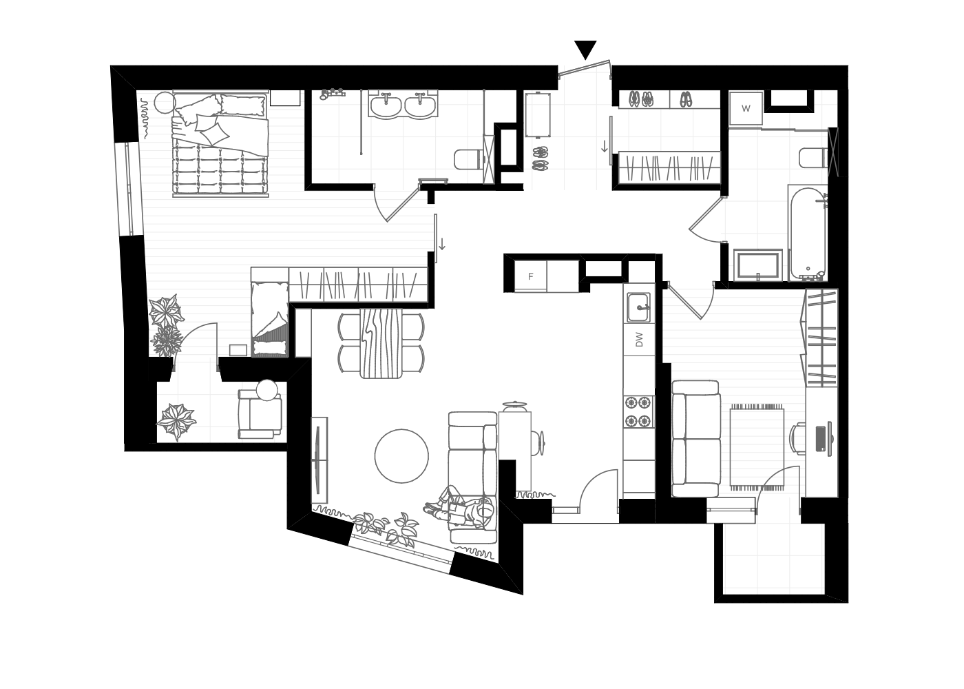 Przeobrażenie przestrzeni w kijowskim mieszkaniuPo 