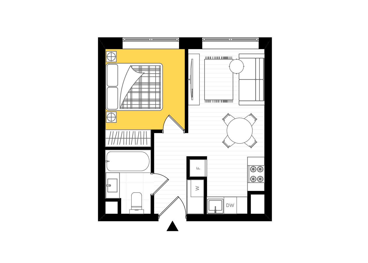 Tworzenie prywatnej sypialni z szerokim łóżkiem w kawalerce. 