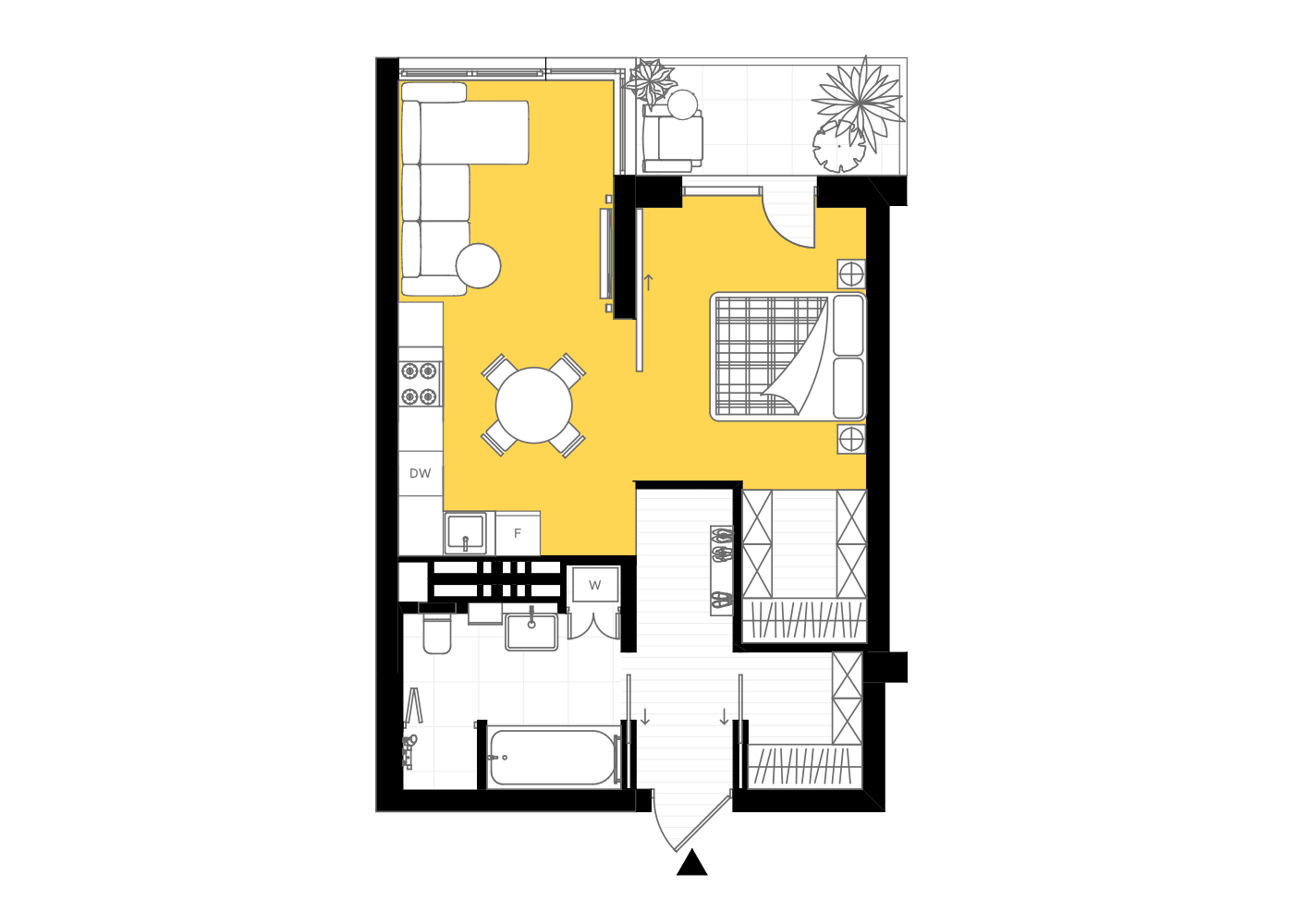Łączenie pomieszczeń w celu zwiększenia przestrzeni.